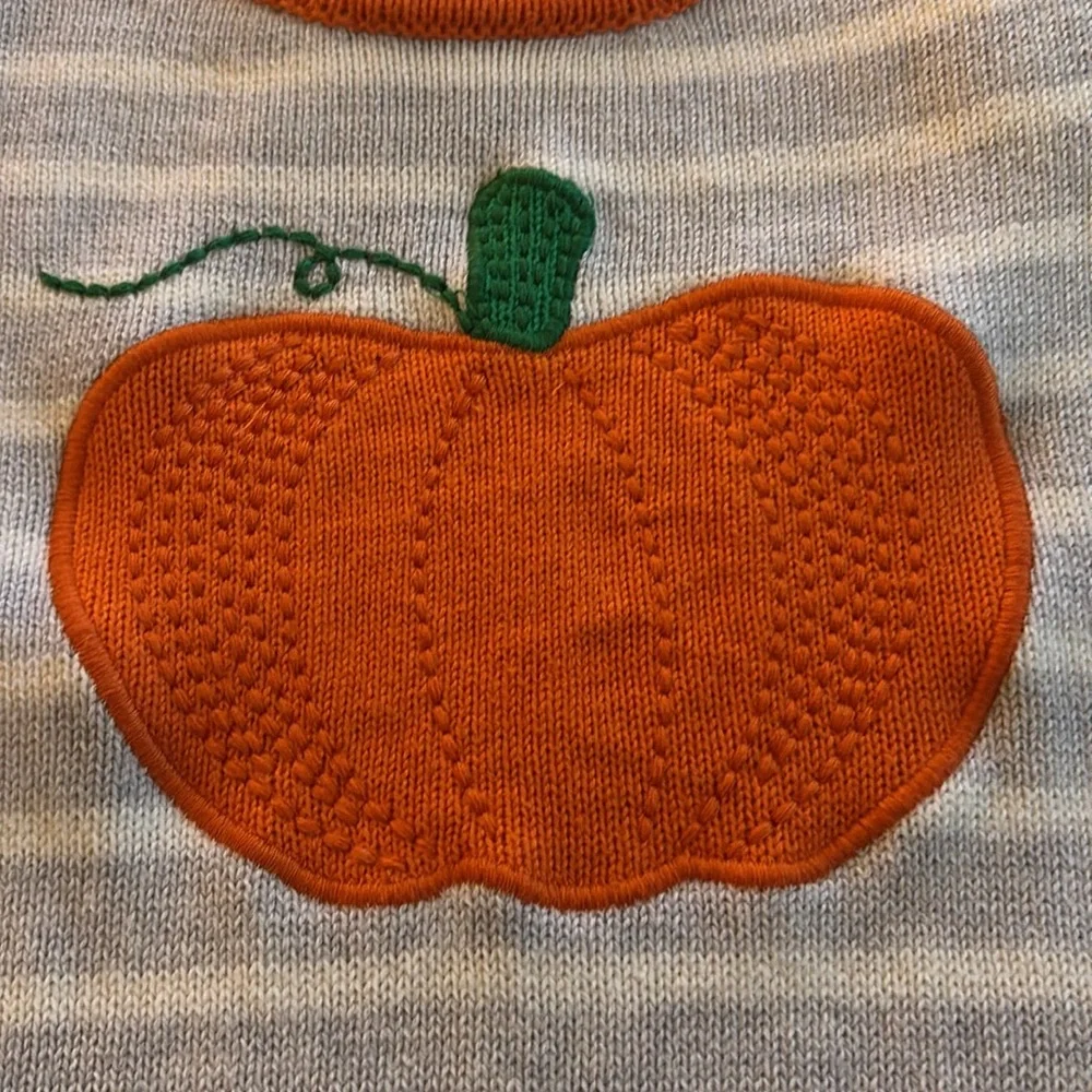 Pumpkin Sweater Dress Size 10 Gymboree Pumpkin Sweater Dress Gray Stripes